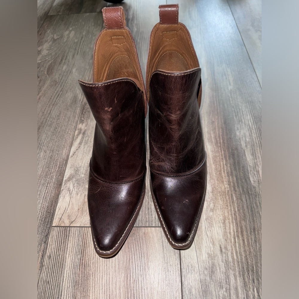 New Womens Nocona Micki Cowhide 7" Snip Toe Ankle Boots Bootie Shoes Size 9 NIB - Picture 3 of 9